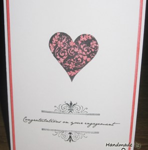 Hand made card, hearts, distress inks